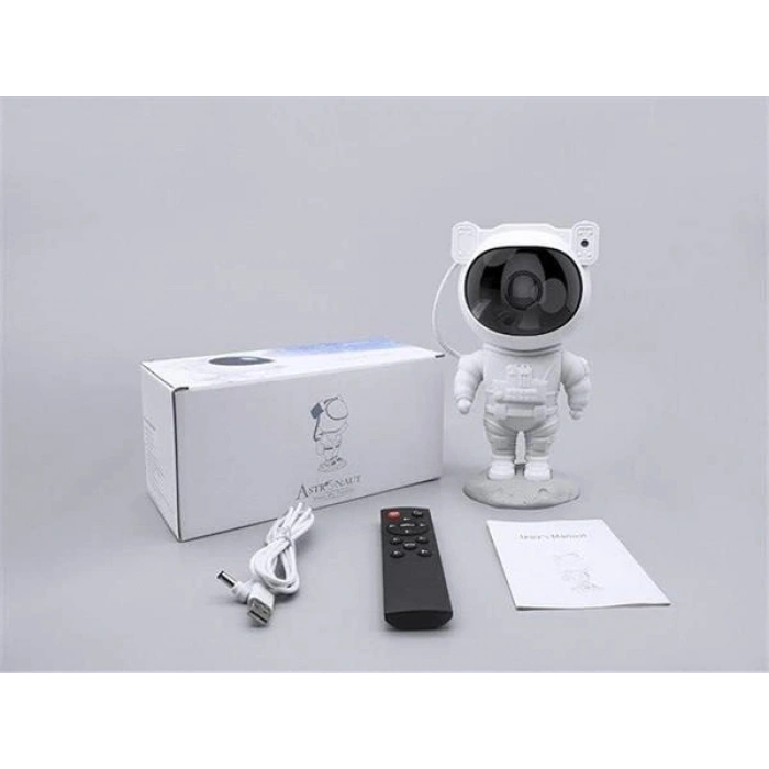 Hubrendy Kargo Çocuklara Özel Projeksiyon Astronot Lamba Speaker Sevimli