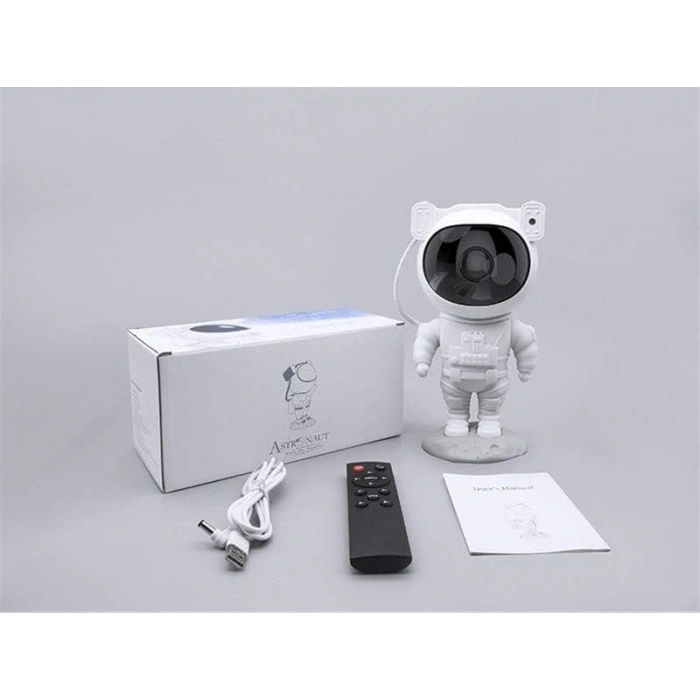 Hubrendy Kargo Çocuklara Özel Projeksiyon Astronot Lamba Speaker Sevimli