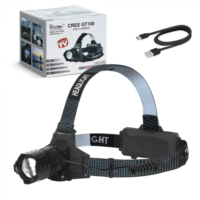 Hubrendy Kargo Gt100 Led Şarjlı Kafa Lambası  Wt-628