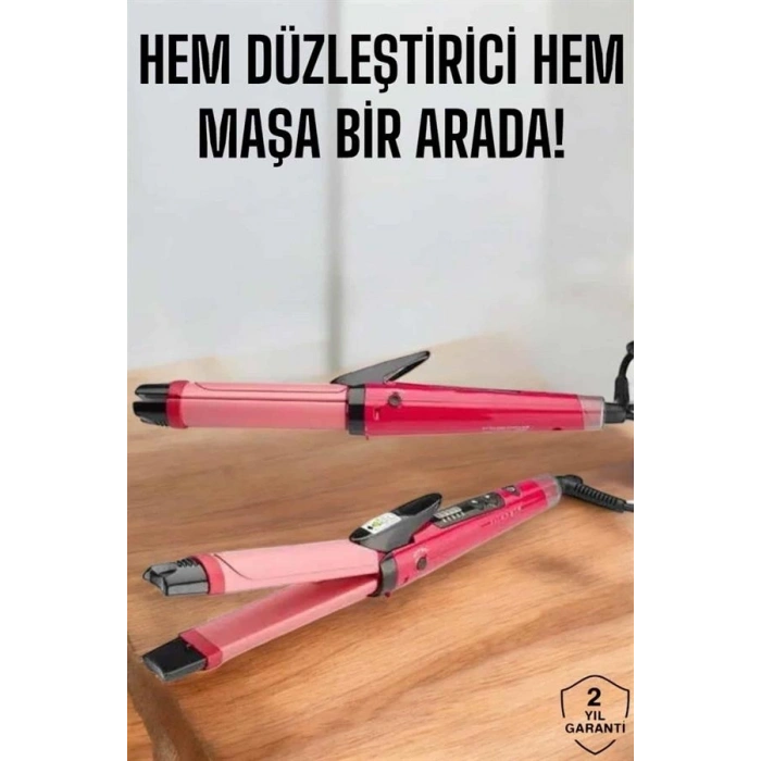 Hubrendy Kargo Hem Düzleştirici Hem Maşa Saç Şekillendirici
