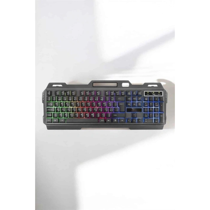 Hubrendy Kargo Klavyesi Q Klavye Rgb Işıklı Mouse Hediyeli
