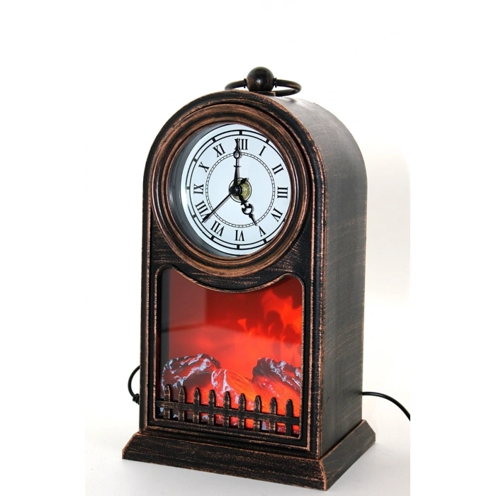 Hubrendy Kargo Led Işıklı Saatli Şömine Aalk2509