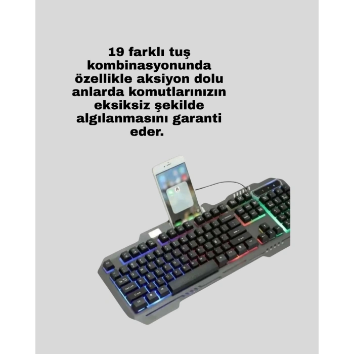 Hubrendy Kargo Mekanik  Seti – Led Işıklandırma Ve Ergonomik Mouse