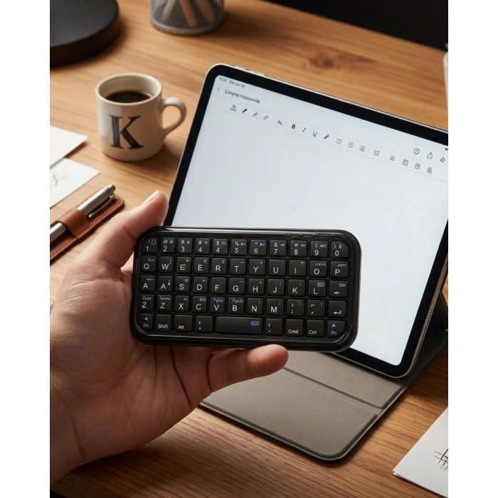 Hubrendy Kargo Mini Bluetooth Klavye Kablosuz Taşınabilir Cep Boyutu Klavye