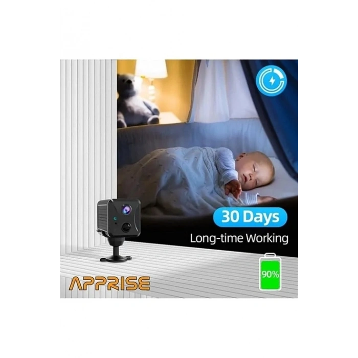Hubrendy Kargo Mini Pır Sensörlü Algılamalı Sesli Konuşmalı 1080p Hd Wifi Kamera