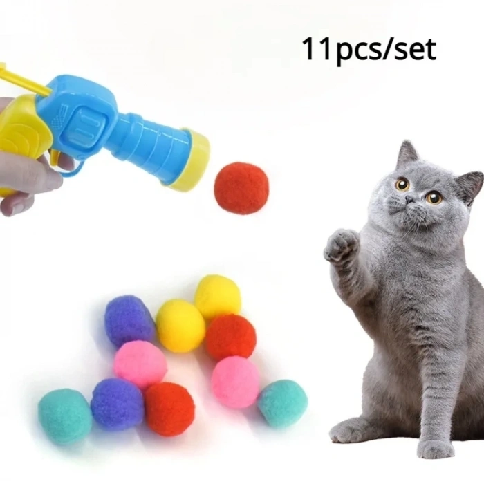 Hubrendy Kargo Peluş Top Atan İnteraktif Kedi Oyuncağı