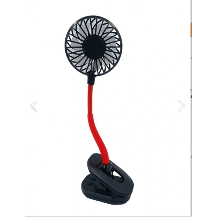 Hubrendy Kargo Portatif Işıklı Mini Klipsli Fan