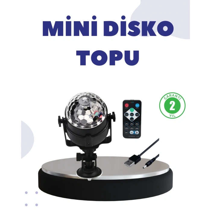 Hubrendy Kargo Ses Duyarlı Mini Disko Küre Lamba