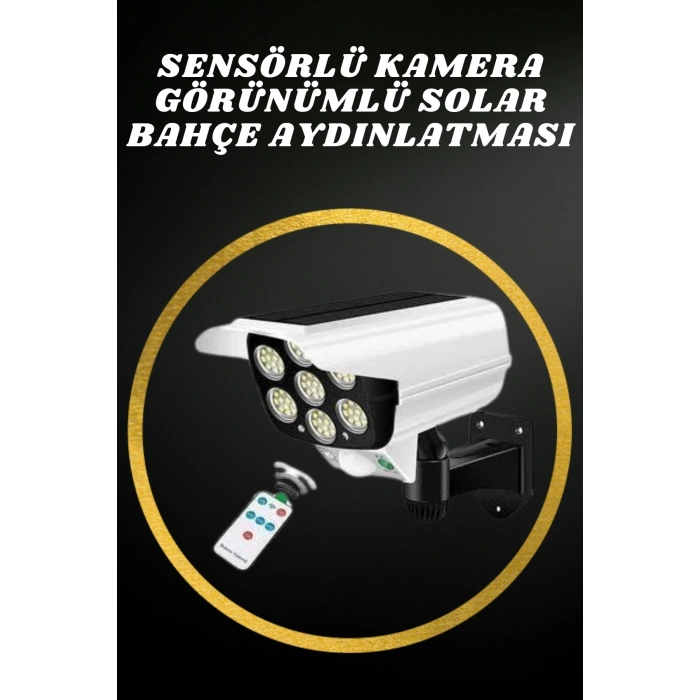 Hubrendy Kargo Solar Lamba Kamera Görünümlü Duvar Lambası Dönebilen Bahçe Aydınlatması