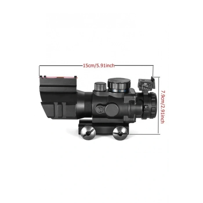 Hubrendy Kargo Spıke 4x32 Kırmızı Işıklı  Dürbünü 4x32