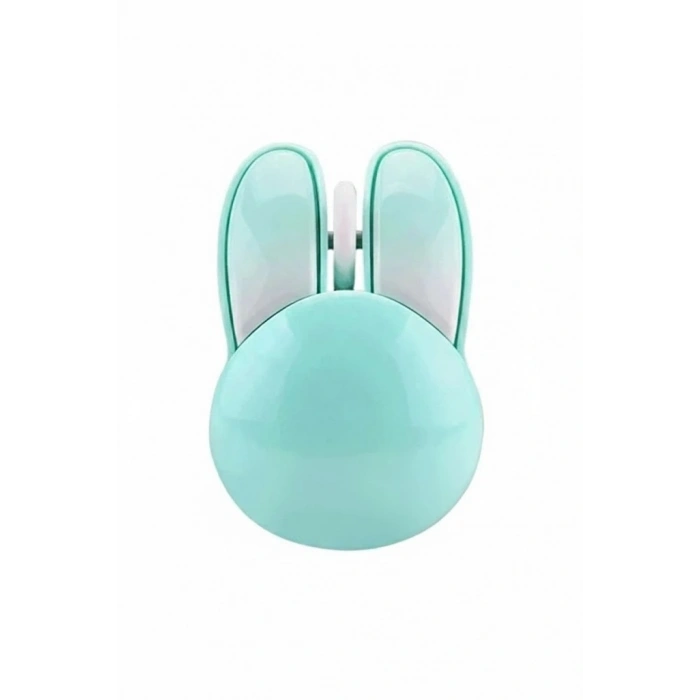 Hubrendy Kargo Tavşan Figürlü Kablosuz Mouse Pil Dahil Etiket Hediyeli Mavi