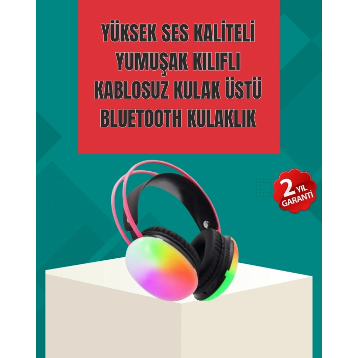 Hubrendy Kargo Type-c Şarjlı Rgb Işıklı Bluetooth  Kulaklığı