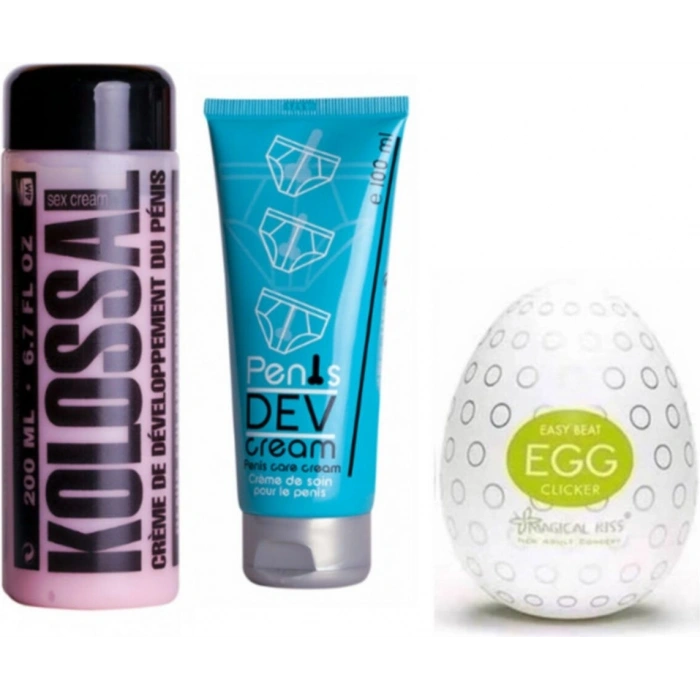 Hubrendy Kolossal Ozzy Store Egg Clicker Mastürbatör ve Krem ve Pe.nis Development Cream 1 Adet