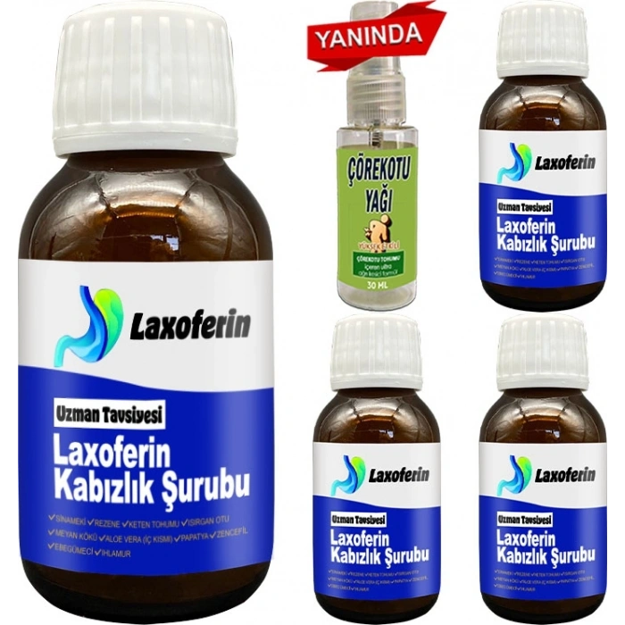 Hubrendy Bez Laxoferin Şurup 50ML: 4 Şişe + Çörek Otuyağı / Bay&bayan