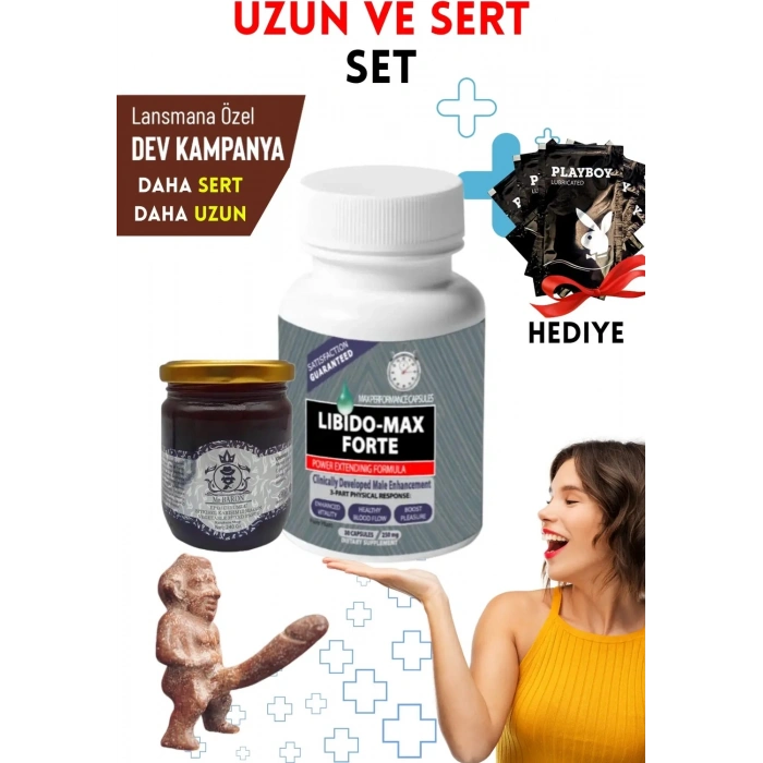 Hubrendy Bez Libdo Max Forte Erkeklere Özel Set Macun ve Caps