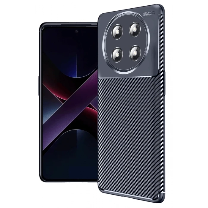Hubrendy Bez Honor Magic 7 Lite Kılıf Auto Focus Karbon Kapak - Lacivert