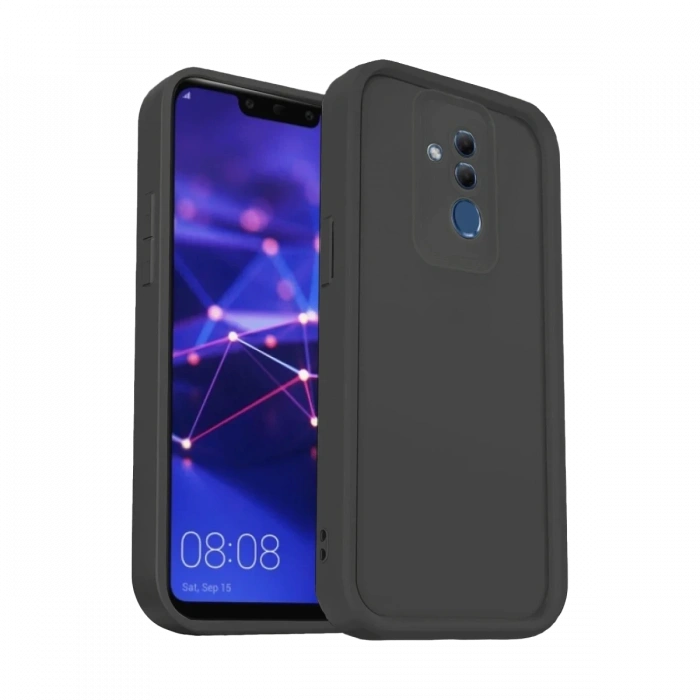 Hubrendy Bez Huawei Mate 20 Lite Kılıf Viera Silikon - Siyah