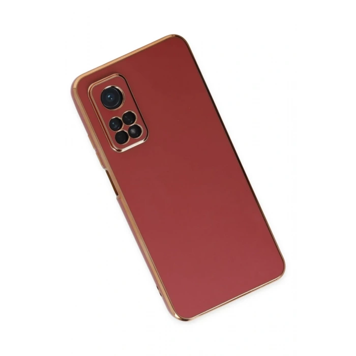 Hubrendy Bez Xiaomi Mi 10T Kılıf Volet Silikon - Kırmızı