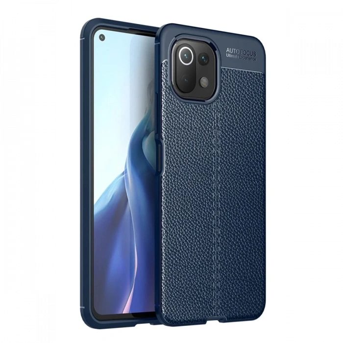 Hubrendy Bez Xiaomi Mİ 11 Lite Kılıf Auto Focus Kapak - Lacivert