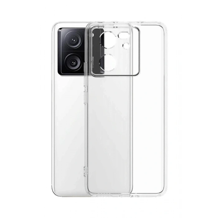 Hubrendy Bez Xiaomi Mi 13T Pro Kılıf Lüx Şeffaf Silikon