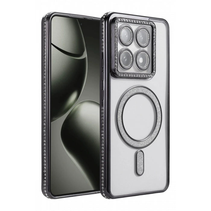 Hubrendy Bez Xiaomi Mi 14T Pro Joke Simli Magneticsafe Kılıf - Siyah