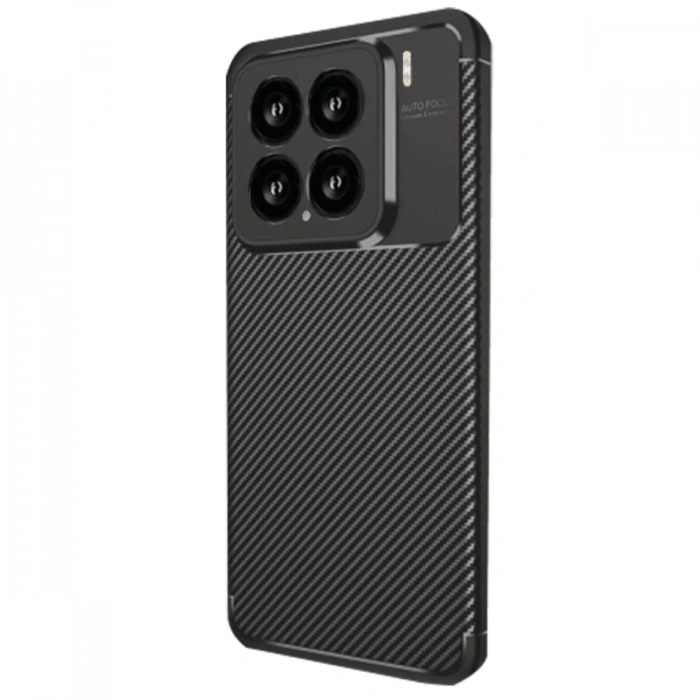 Hubrendy Bez Xiaomi Mi 15 Kılıf Auto Focus Karbon Kapak - Siyah
