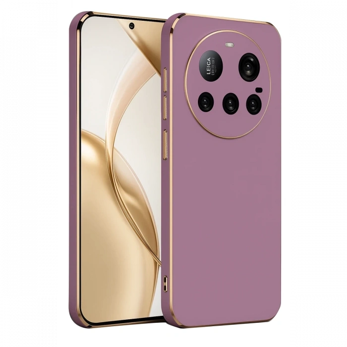 Hubrendy Bez Xiaomi Mi 15 Ultra Kılıf Volet Silikon - Mor