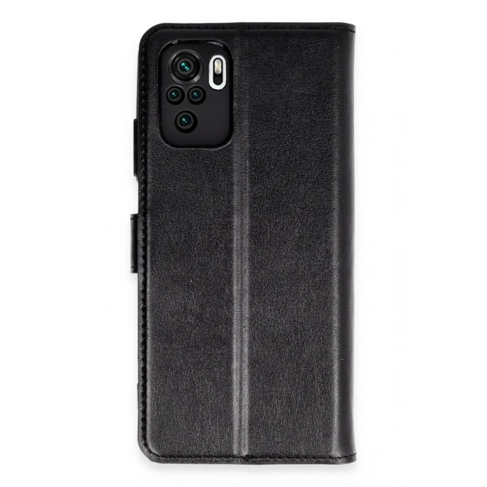Hubrendy Bez Xiaomi Mi Note 10 Trend S Plus Kapaklı Kılıf - Siyah