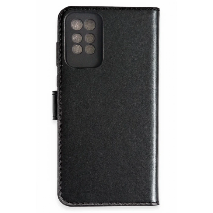 Hubrendy Bez İnfinix Note 10 Pro Kılıf Trend S Plus Kapaklı Kılıf - Siyah