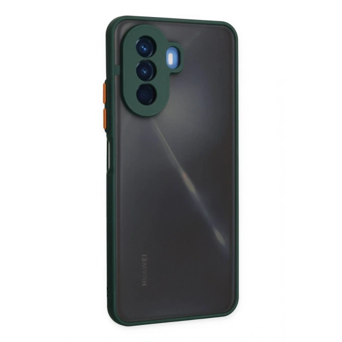 Hubrendy Bez Huawei Nova Y70 Kılıf Montreal Silikon Kapak - Yeşil