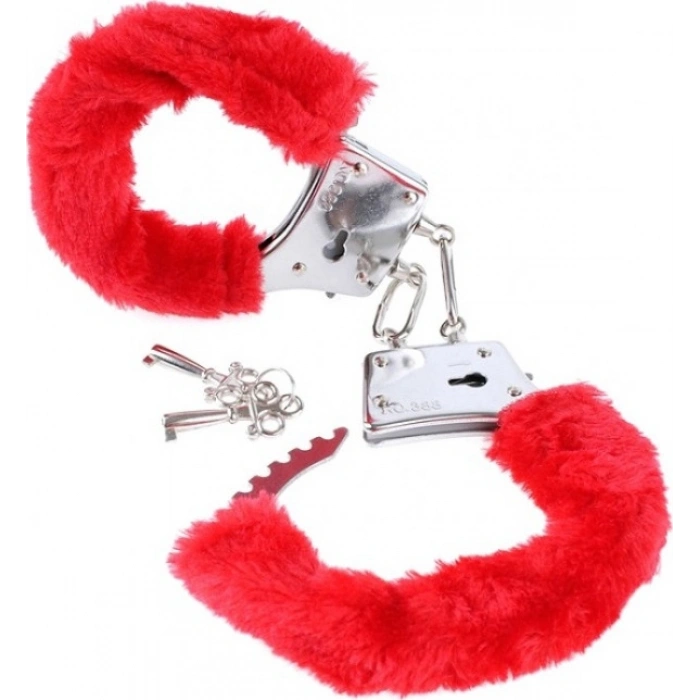 Hubrendy Bez Parti Bulutu Peluş Kelepçe Kırmızı