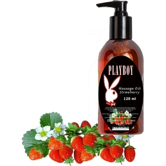 Hubrendy Bez Playboy Çilek Aromalı Masaj Yağı 120 Ml 2 Adet