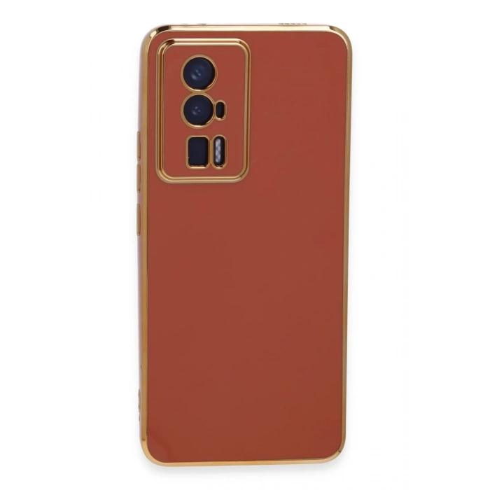 Hubrendy Bez Xiaomi Poco F5 Pro Kılıf Volet Silikon - Kırmızı