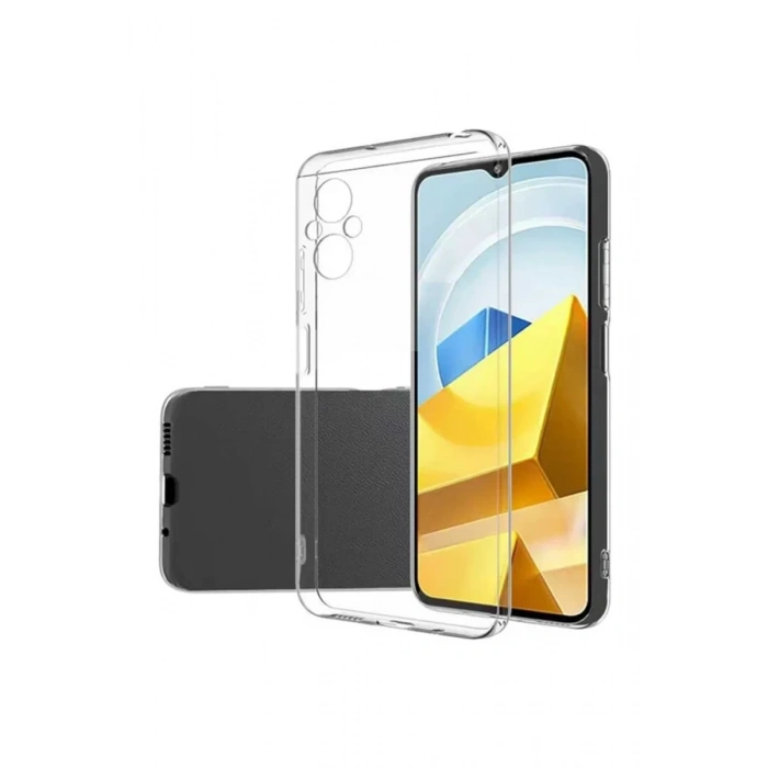 Hubrendy Bez Xiaomi Poco M5 Kılıf Lüx Şeffaf Silikon