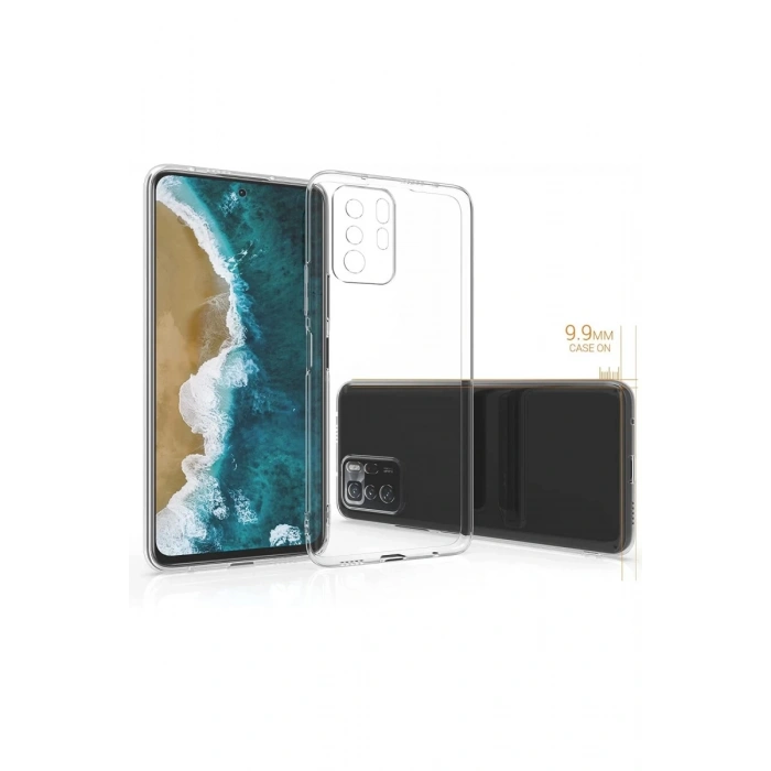Hubrendy Bez Xiaomi Poco X3 GT Kılıf Lüx Şeffaf Silikon