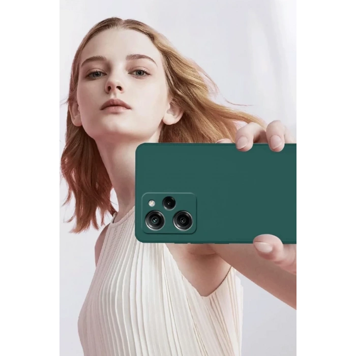 Hubrendy Bez Xiaomi Poco X5 Pro 5G Nano içi Kadife Silikon - Lacivert