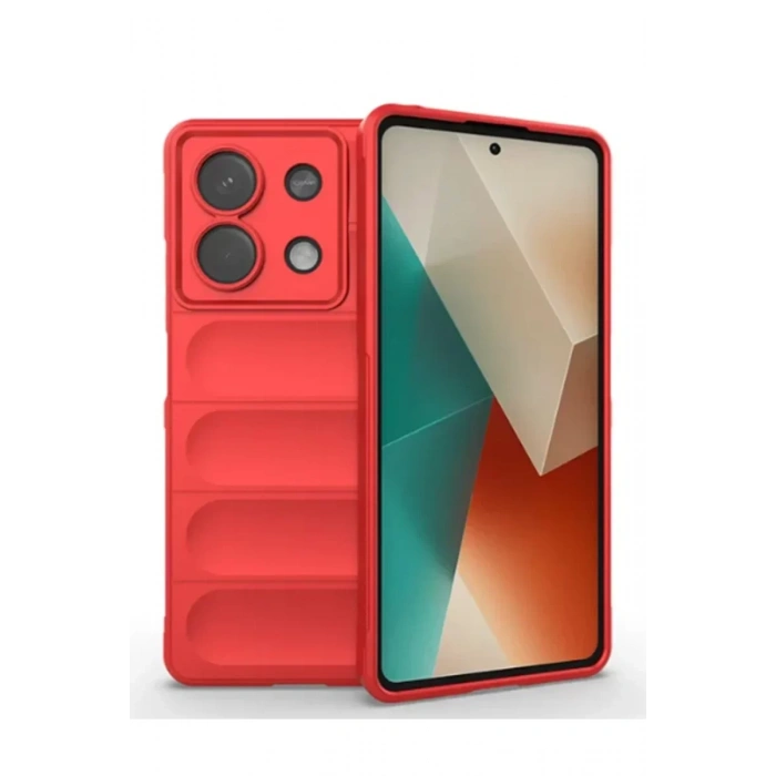 Hubrendy Bez Xiaomi Poco X6 Kılıf Optimum Silikon - Kırmızı
