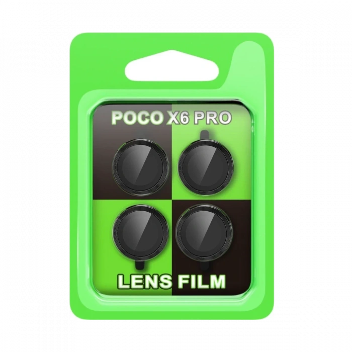 Hubrendy Bez Xiaomi Poco X6 Pro Raze Metal Kamera Lens - Siyah