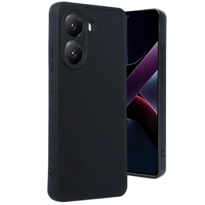 Hubrendy Bez Xiaomi Poco X7 Pro Kılıf Aras Deri Kapak - Siyah