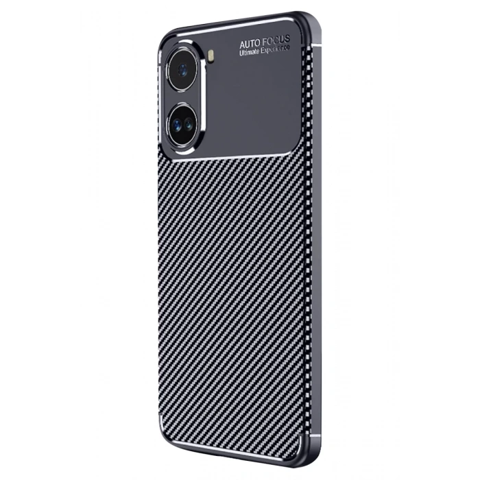 Hubrendy Bez Xiaomi Poco X7 Pro Kılıf Auto Focus Karbon Kapak - Lacivert