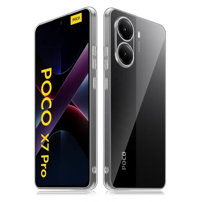 Hubrendy Bez Xiaomi Poco X7 Pro Kılıf Lüx Şeffaf Silikon