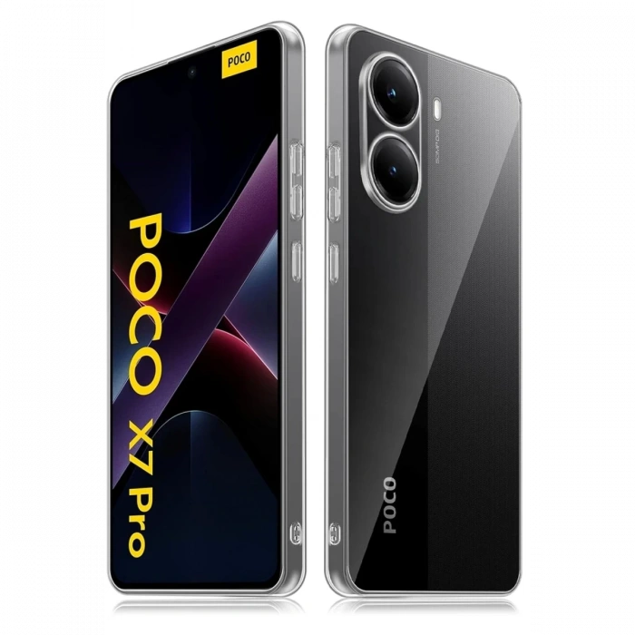 Hubrendy Bez Xiaomi Poco X7 Pro Kılıf Lüx Şeffaf Silikon
