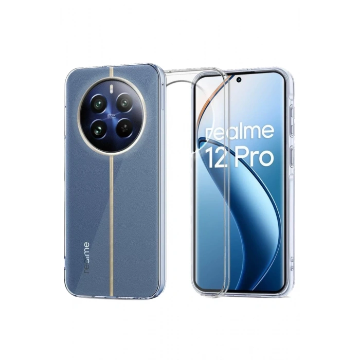 Hubrendy Bez Realme 12 Pro Plus Kılıf Lüx Şeffaf Silikon