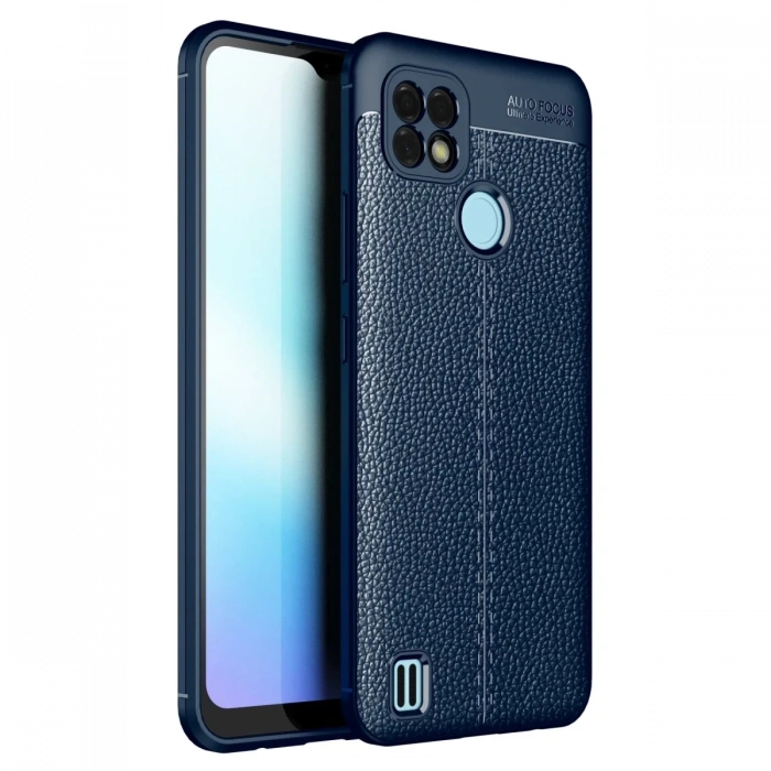 Hubrendy Bez Realme C25 Kılıf Auto Focus Kapak - Lacivert