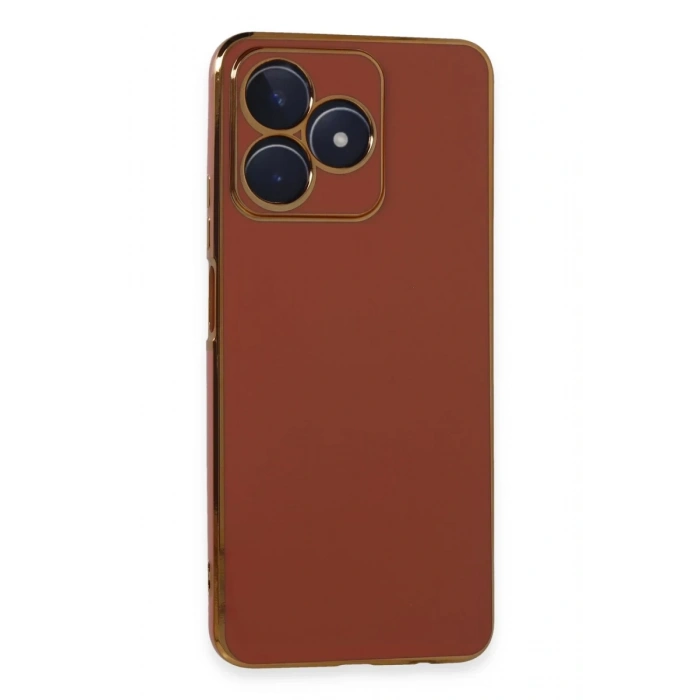 Hubrendy Bez Realme C53 Kılıf Volet Silikon - Kırmızı