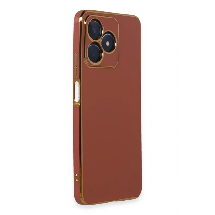 Hubrendy Bez Realme C53 Kılıf Volet Silikon - Kırmızı