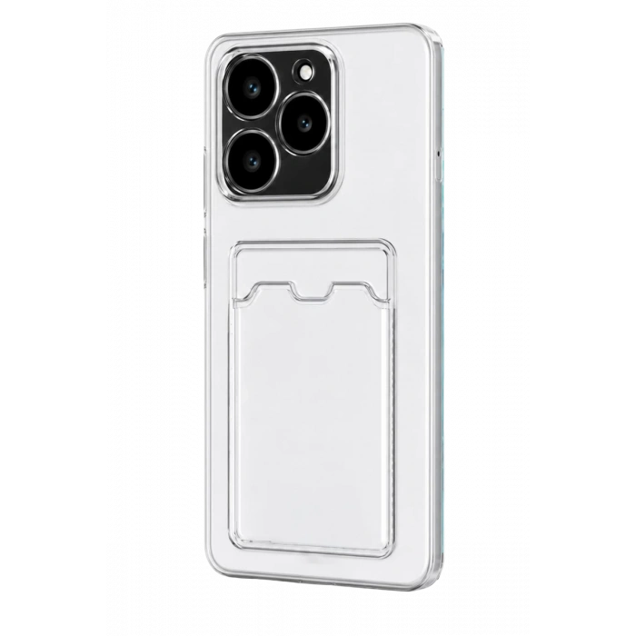 Hubrendy Bez Realme C61 Kılıf Kart Şeffaf Silikon - Şeffaf