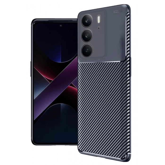 Hubrendy Bez Realme C75 4G Auto Focus Karbon Kapak - Lacivert