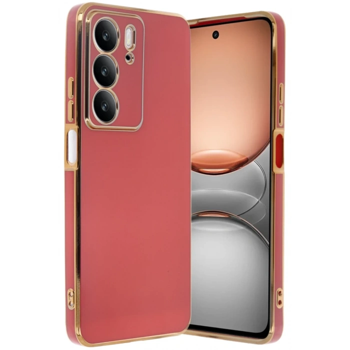 Hubrendy Bez Realme C75 4G Kılıf Volet Silikon - Kırmızı