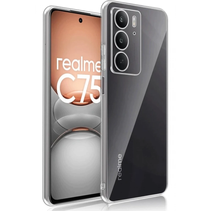 Hubrendy Bez Realme C75 Kılıf Lüx Şeffaf Silikon